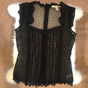 Free People, Sheer Lace Top